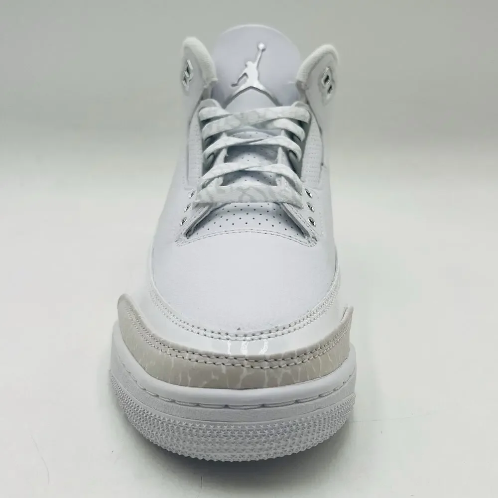 Nike Air Jordan 3 Retro White Silver Sneakers CT8532 111 Men Size 11 NEW
